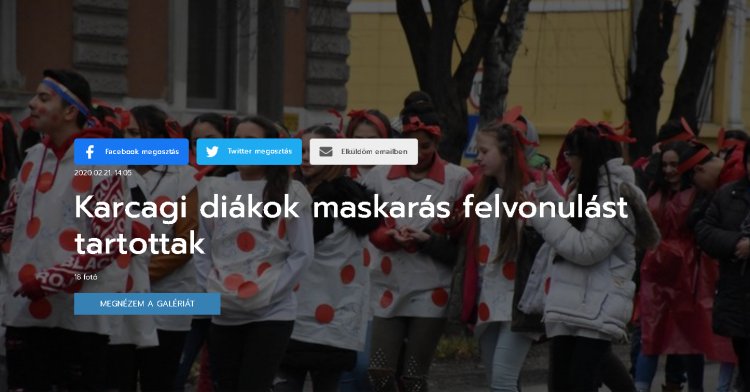 Karcagi diákok maskarás felvonulást tartottak - 2021